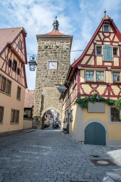 Rothenburg Der Tauber Město Okrese Ansbach Mittelfranken Střední Franky Region — Stock fotografie