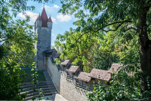 Rothenburg Der Tauber Adalah Sebuah Kota Distrik Ansbach Mittelfranken Franken — Stok Foto