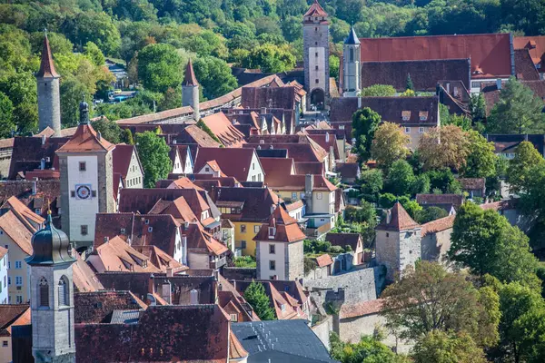 Rothenburg Der Tauber Adalah Sebuah Kota Distrik Ansbach Mittelfranken Franken — Stok Foto