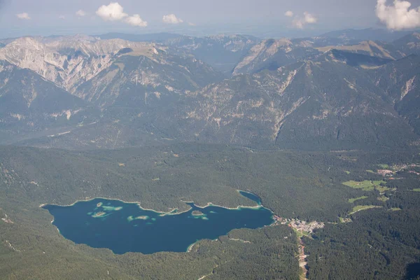 Eibsee Adalah Sebuah Danau Bayern Jerman Barat Daya Garmisch Partenkirchen — Stok Foto