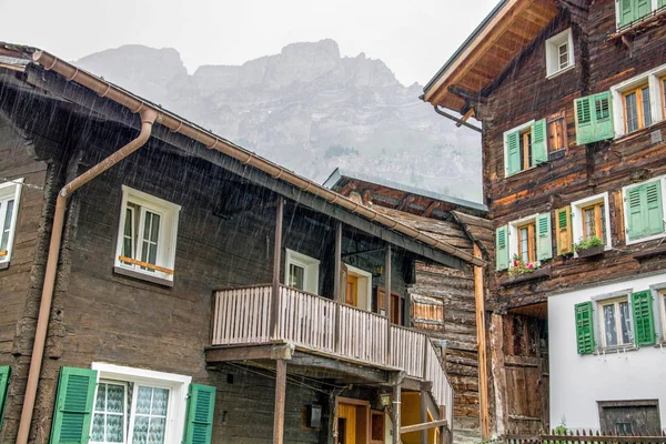 Leukerbad Adalah Sebuah Desa Valais Swiss — Stok Foto
