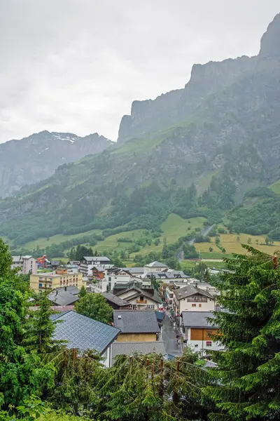 Leukerbad Miejscowość Kantonie Valais Szwajcarii — Zdjęcie stockowe