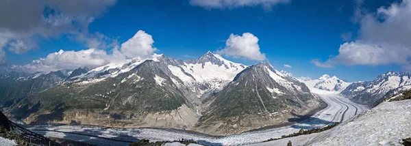 Glaciar Aletsch Glaciar Más Grande Del Este Los Alpes Berneses —  Fotos de Stock
