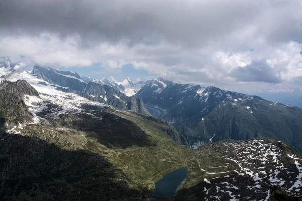 Aletsch Buzulu Doğu Bernese Alps Sviçre Valais Kentinde Büyük Buzul — Stok fotoğraf