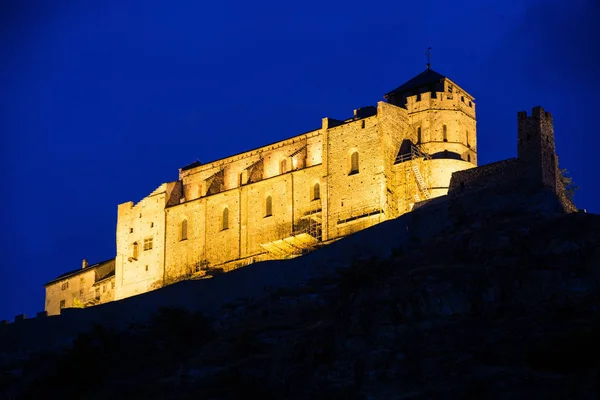 Castelo Tourbillon Castelo Sion Cantão Valais Suíça — Fotografia de Stock