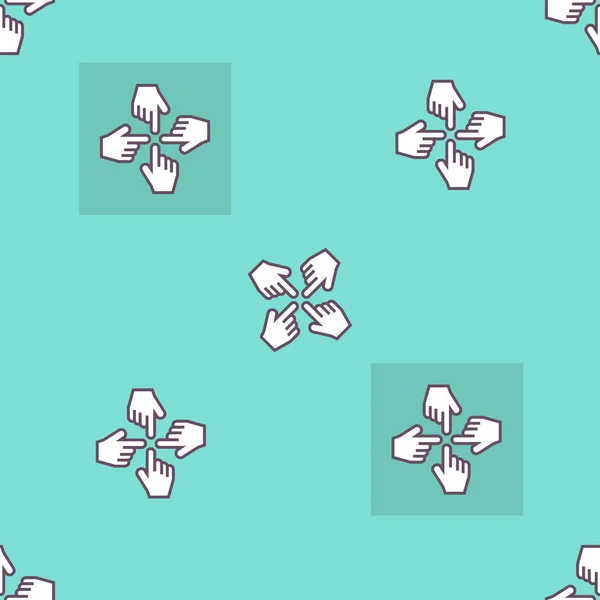 Bilgisayar imleçler mavi bir arka plan ellerde şeklinde tasvir seamless modeli