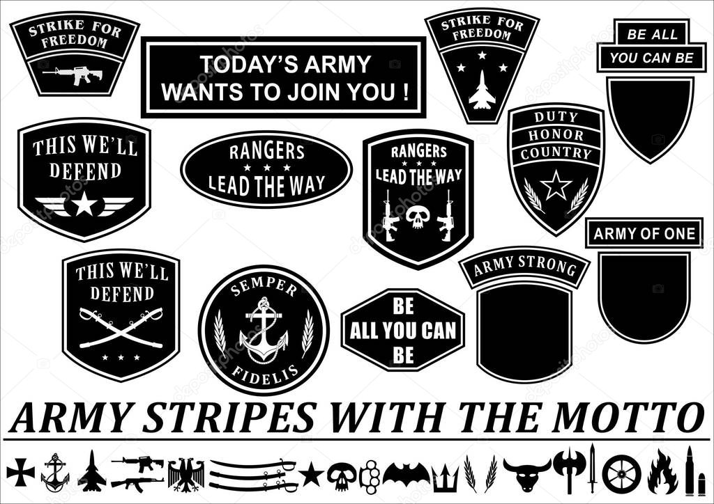 Military putch with motto