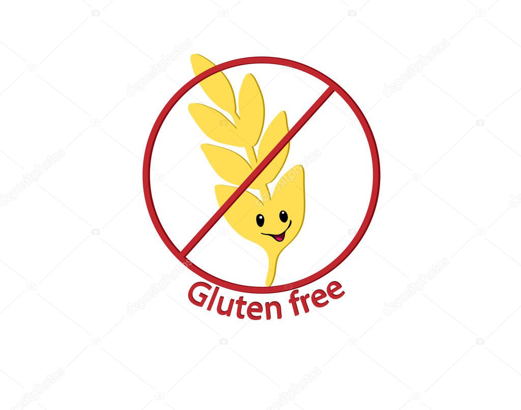 Gluten free food icon - colored