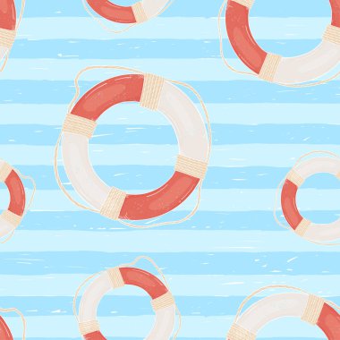 Elle çizilmiş çizgiler ve yaşam çizgisi ile dikişsiz desen.