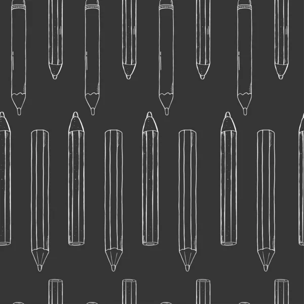 Bezešvé vzory s tužkami. Ručně kreslené. — Stockový vektor