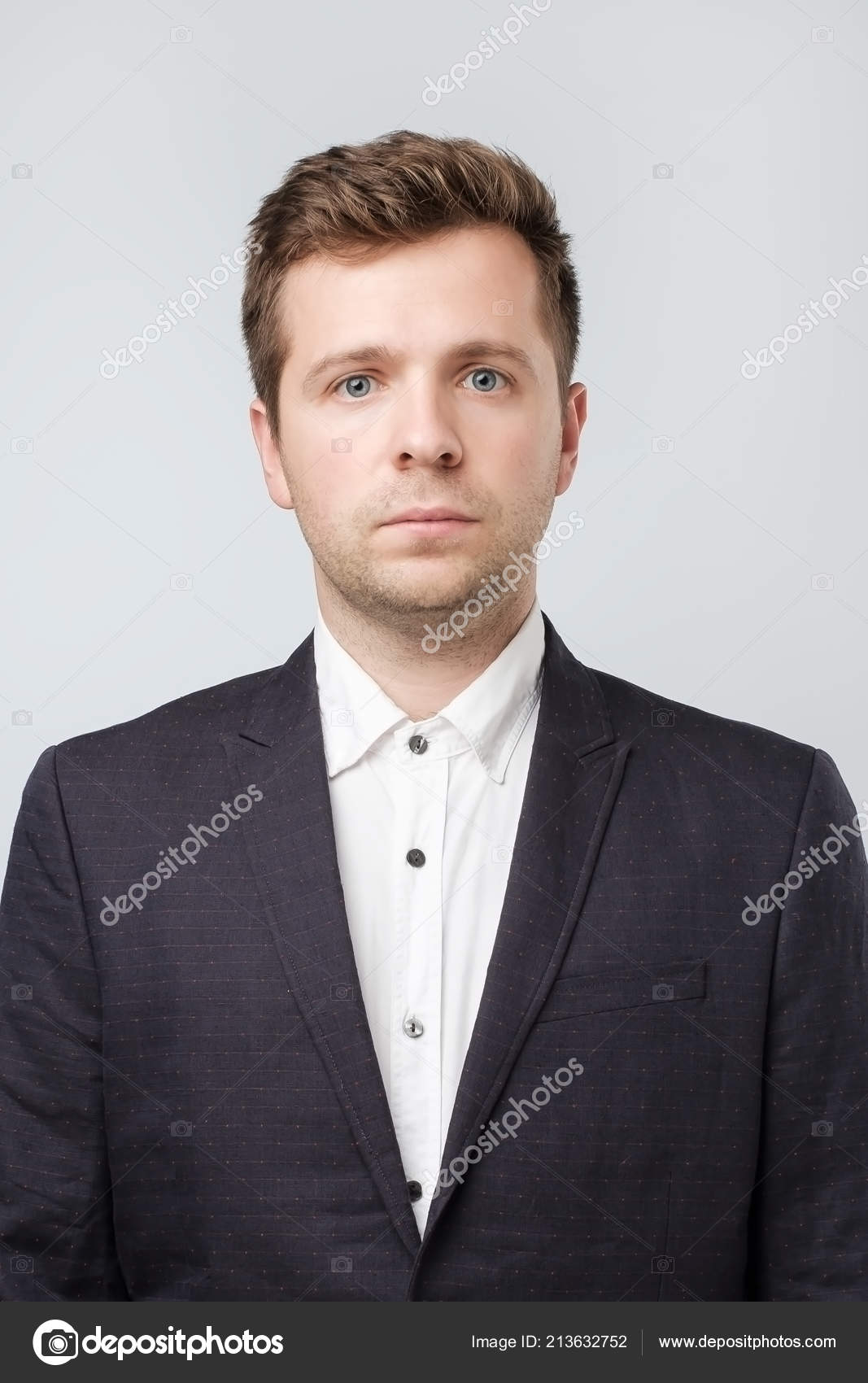 collared shirt passport photo