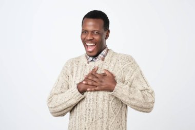 Mutlu dostu Afrika adam iltifat duymak içerik varlık ifade eder onun Şükran ve teşekkür