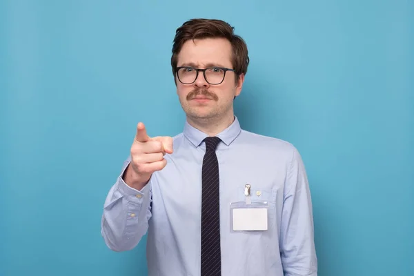 Young business man seriously pointing at you — Stock Photo, Image