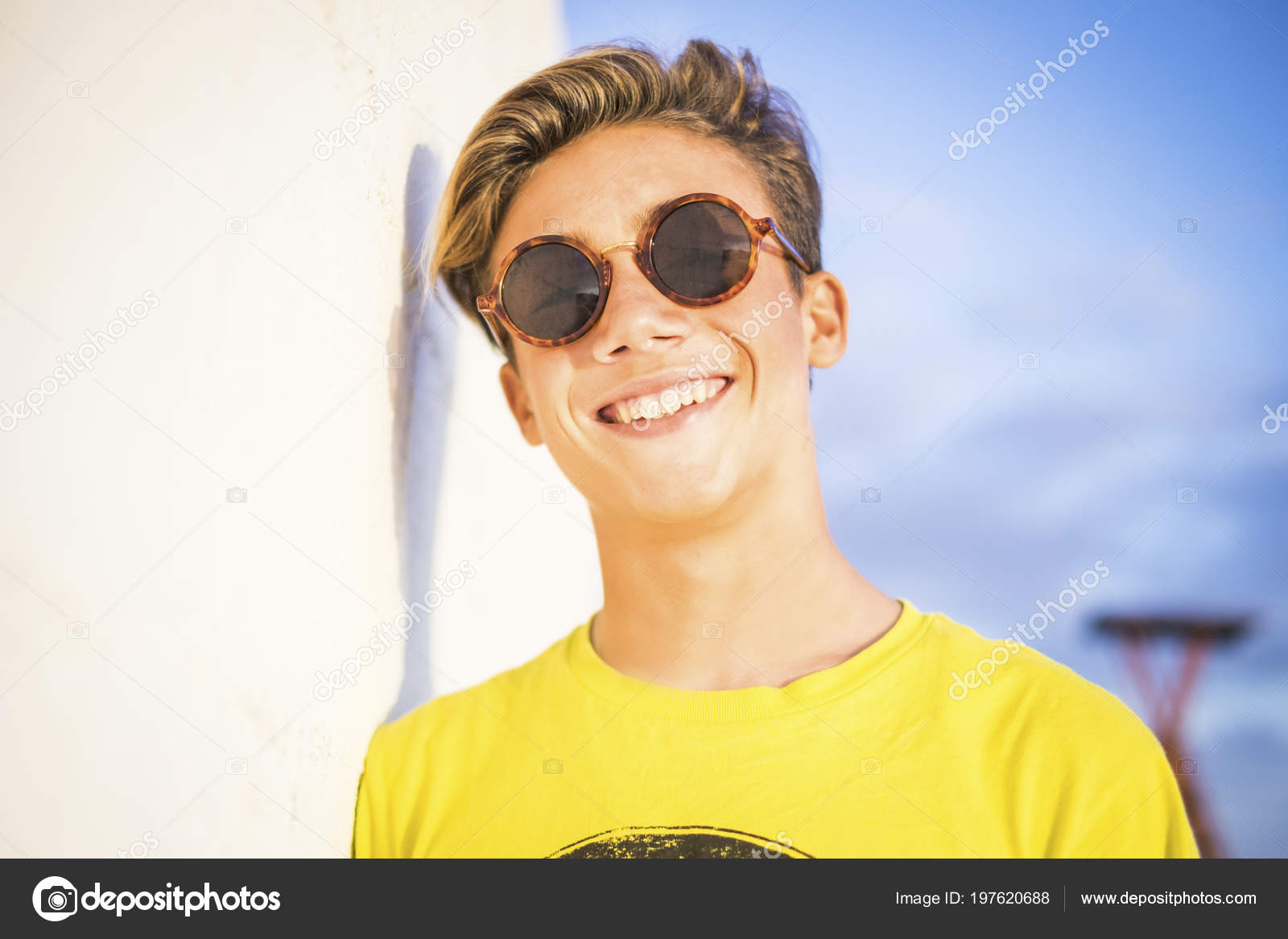 Beautiful Wonderful Nice Young Model Years Old Pose Smile Camera Stock