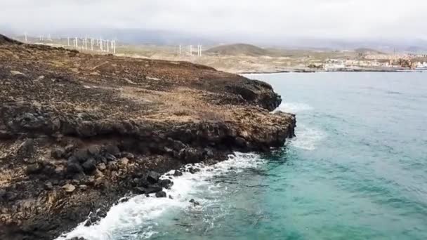 Vackra Kust Teneriffa Kanarieöarna Spanien — Stockvideo