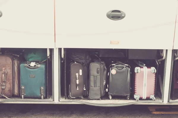 Reisegepäck Busdepot Bereit Für Den Start Den Urlaub — Stockfoto