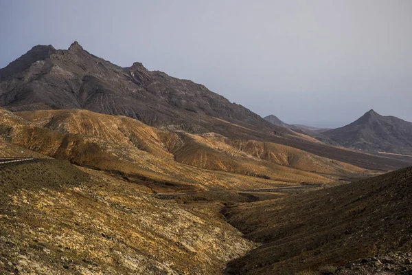 Panorama Incroyable Vallée Des Montagnes Fuerteventura Île Canarienne — Photo