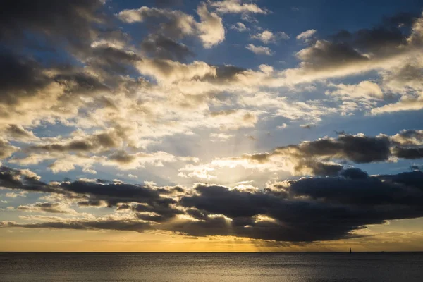 Пейзаж Океану Під Час Барвистого Заходу Сонця — стокове фото