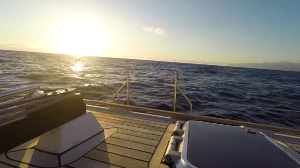 Концепція Плавання Вітрильним Човном Екскурсійній Поїздці Канікули — стокове відео