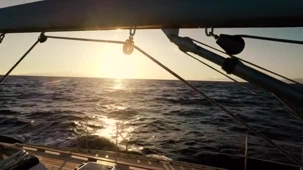 Conceito Vela Com Barco Vela Viagem Excursão Para Férias — Vídeo de Stock