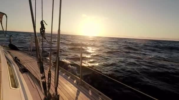 Conceito Vela Com Barco Vela Viagem Excursão Para Férias — Vídeo de Stock