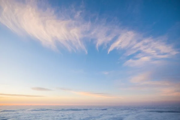 Ciel Nuages Beau Paysage Pendant Coucher Soleil — Photo