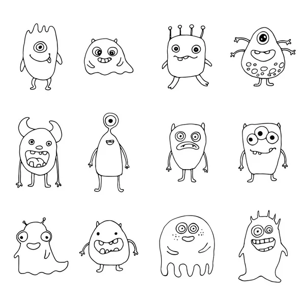 çizilmiş canavarlar kümesi