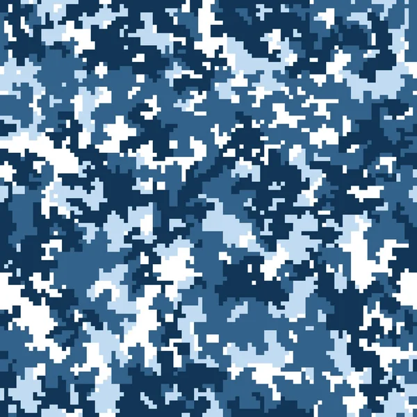 Motif Sans Couture Camouflage Bleu Vecteur — Image vectorielle