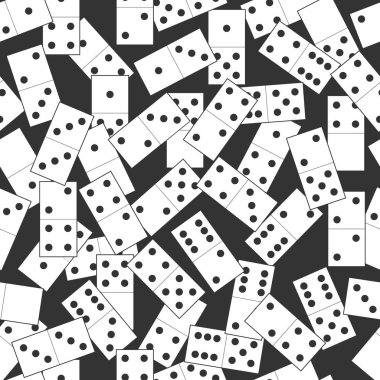 siyah ve beyaz sorunsuz domino tasarlamak vektör 