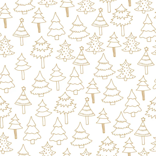 Seamless Pattern Christmas Trees — Stock Vector