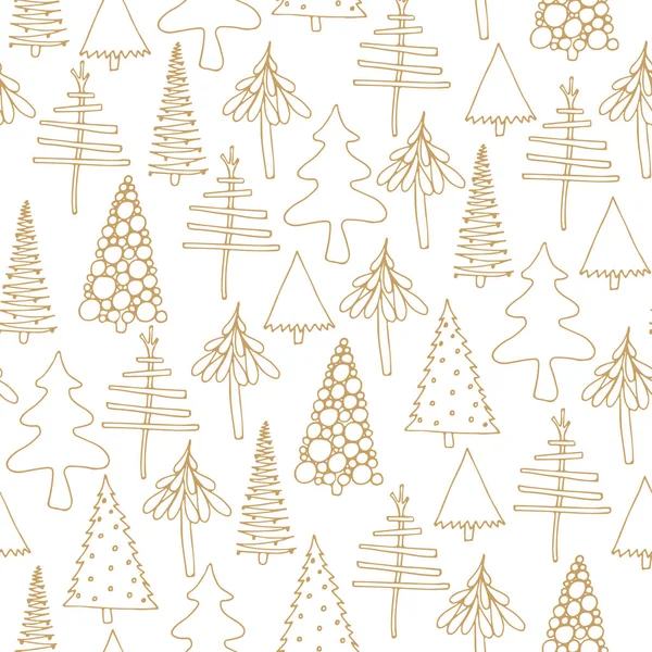 Motif Sans Couture Avec Des Griffes Arbre Noël — Image vectorielle