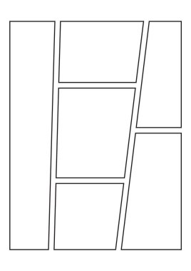 çizgi roman oluşturmak için manga storyboard düzen şablonu