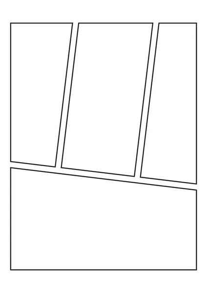 Blank Comic Book, que es ideal para ideas creativas tanto para niños como para adultos — Vector de stock