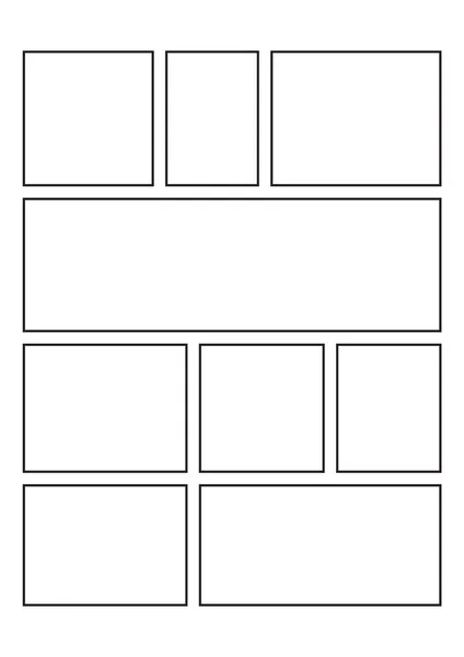 Blank Comic Book, que es ideal para ideas creativas tanto para niños como para adultos — Vector de stock