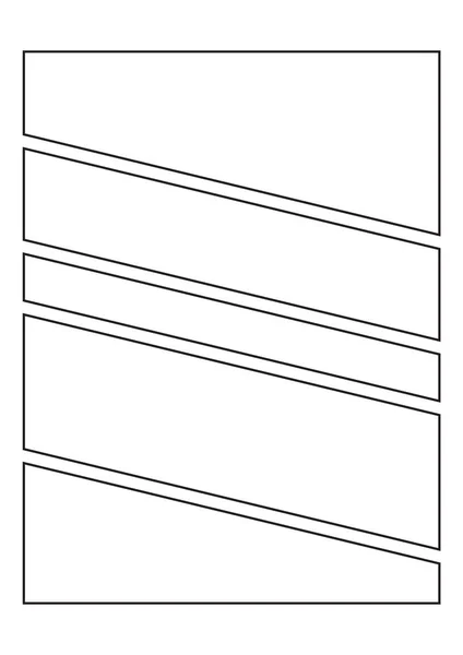 Πρότυπο διάταξης του πίνακα διάταξης μάνγκα για τη δημιουργία του κόμικ — Διανυσματικό Αρχείο