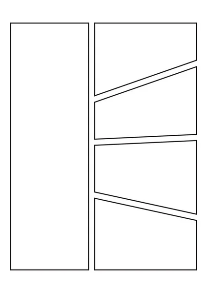 Modelo de layout de storyboard mangá para criar a história em quadrinhos —  Vetores de Stock