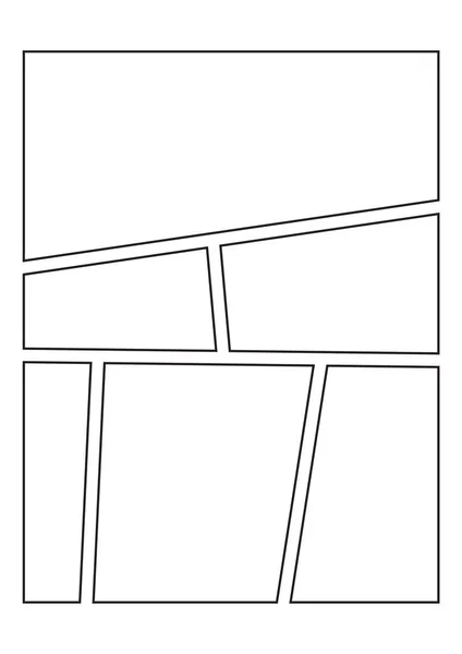 Modelo de layout de storyboard mangá para criar a história em quadrinhos — Vetor de Stock