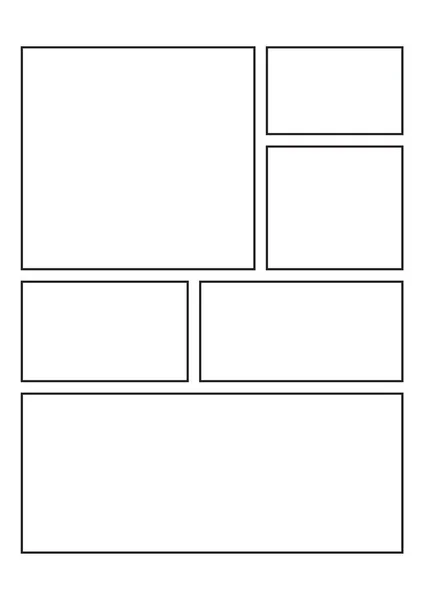 Modelos de tira de livro cômico para desenho —  Vetores de Stock