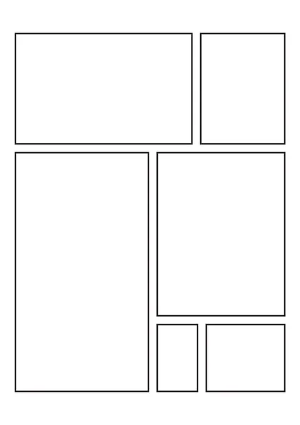 Design semplice dello storyboard per fumetti — Vettoriale Stock