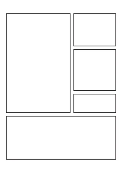Diseño simple del guion gráfico para Comic Book — Archivo Imágenes Vectoriales