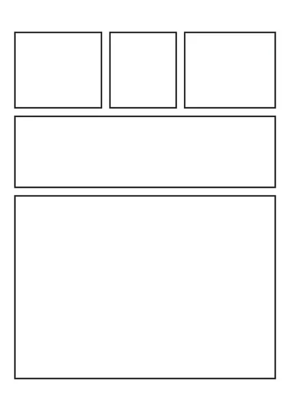 Einfaches Storyboard-Design für Comics — Stockvektor