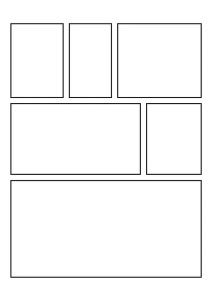 Design de storyboard simples para Comic Book —  Vetores de Stock