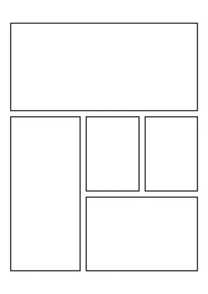 Design de storyboard simples para Comic Book —  Vetores de Stock