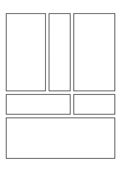 Diseño simple del guion gráfico para Comic Book — Vector de stock