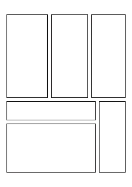 Comics leere Layout-Vorlage Hintergrund. — Stockvektor