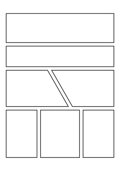 Comics leere Layout-Vorlage Hintergrund. — Stockvektor