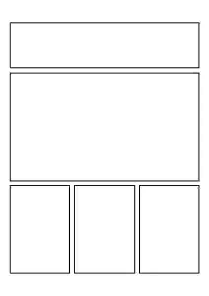 Comics leere Layout-Vorlage Hintergrund. Vektorillustration — Stockvektor