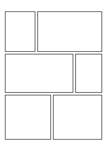 Comics leere Layout-Vorlage Hintergrund. Vektorillustration — Stockvektor