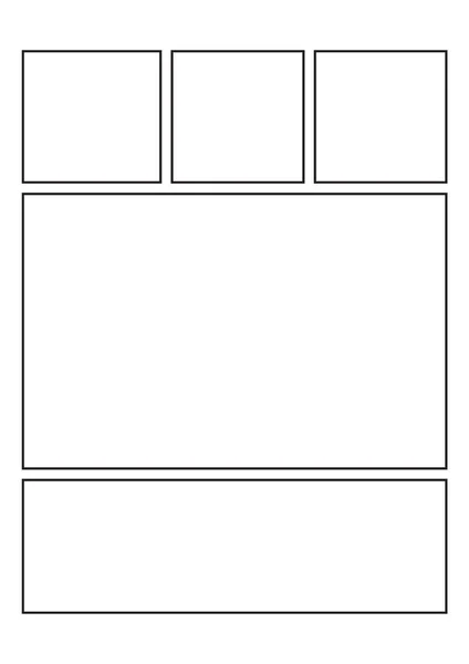 Comics leere Layout-Vorlage Hintergrund. Vektorillustration — Stockvektor