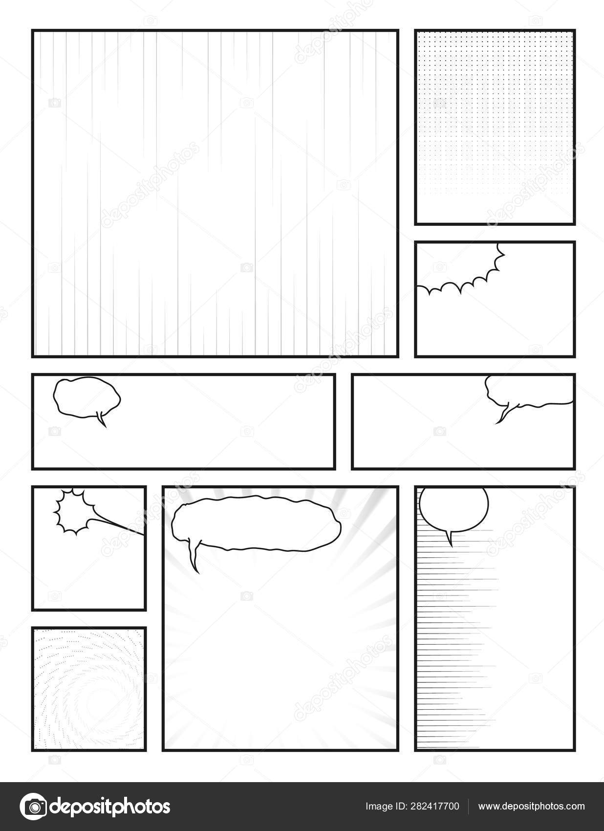 Template Comic Page Stock Vector C Insh1na 282417700